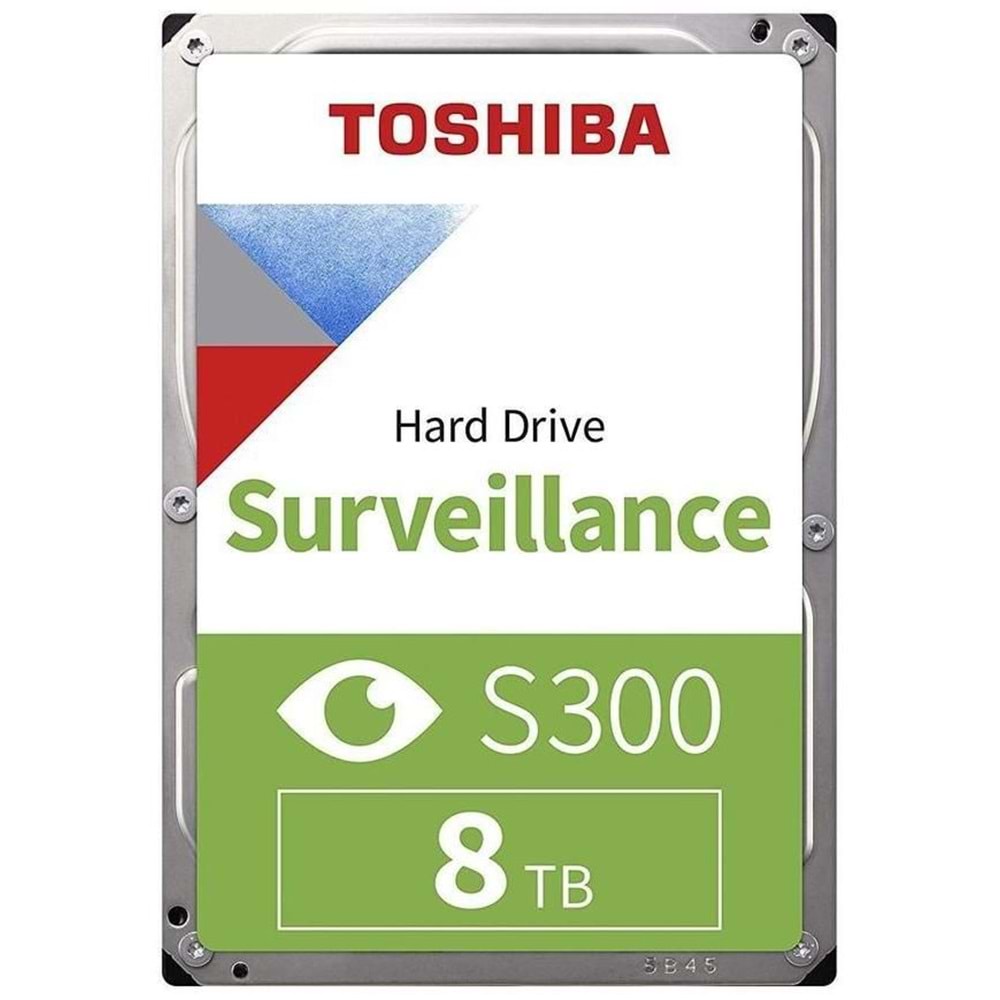 TOSHIBA HDWT380UZSVA S300 PRO 8TB 7200RPM SATA3 256MB 7/24 Güvenlik Sabit Disk