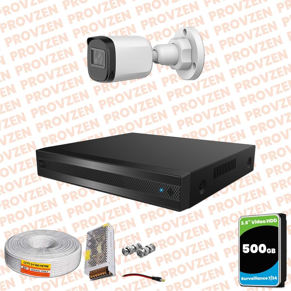 Provzen Rivo Dahua 1 Kameralı Full HD Güvenlik Kamerası 500GB
