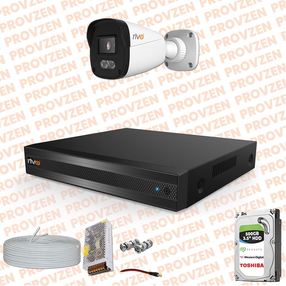 Provzen Rivo 1 Kameralı Full HD ColorVu & Ses Kayıtlı Güvenlik Kamerası