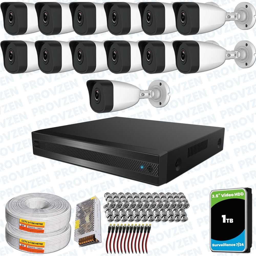 Provzen RV HiLook 13 Kameralı Full HD Geniş Açı Güvenlik Kamerası