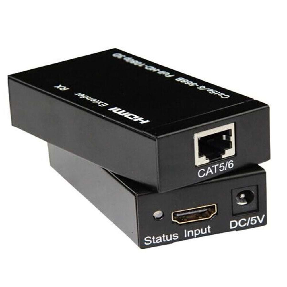 HDMI EXTENDER 60MT EC-HEX60 5V CAT5E/6-568B FULL HD 1080P 3D