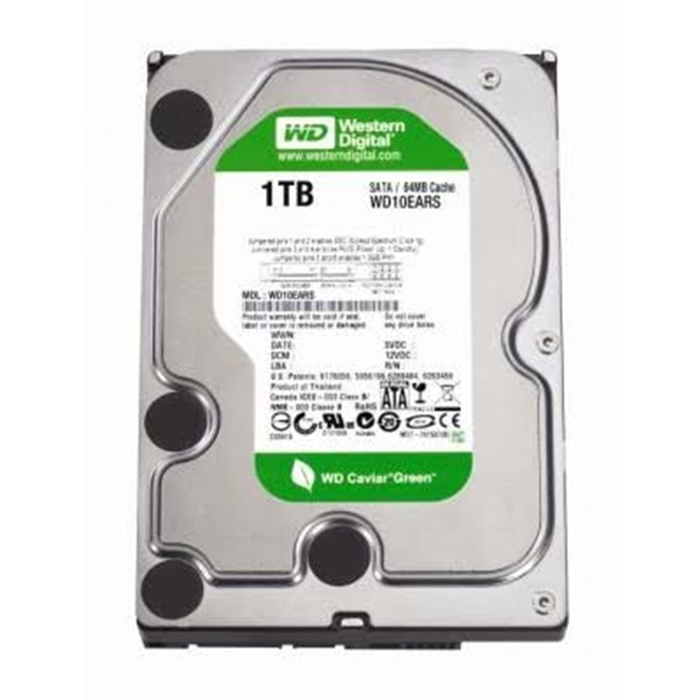 Western Digital Caviar Green 1TB 64MB SATA 6 Gb/s Harddisk WD10EARX