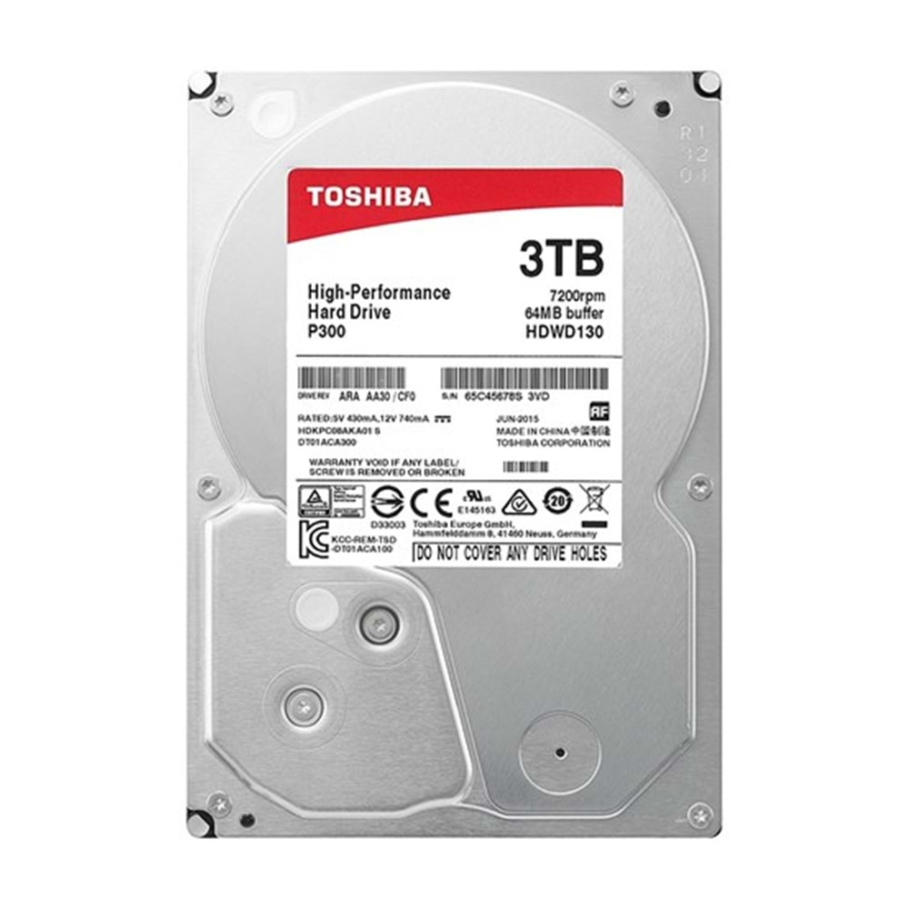 3 TB TOSHİBA HİGH PERFORMANCE HDD