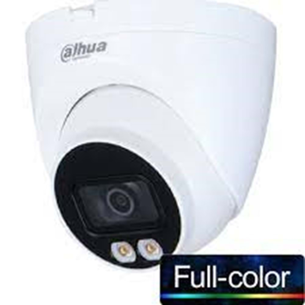 DAHUA (IPC-HDW2239T-AS-LED-0280B-S2) 1/2.8 2MP 3.6MM DAHİLİ MİK.POE METAL FULL COLOR DOME-30MT.