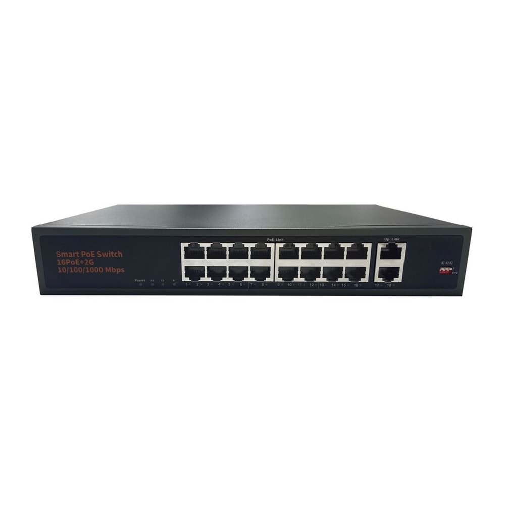 HİVSOFT 16+2 PORT NETWORK POE SWİTCH