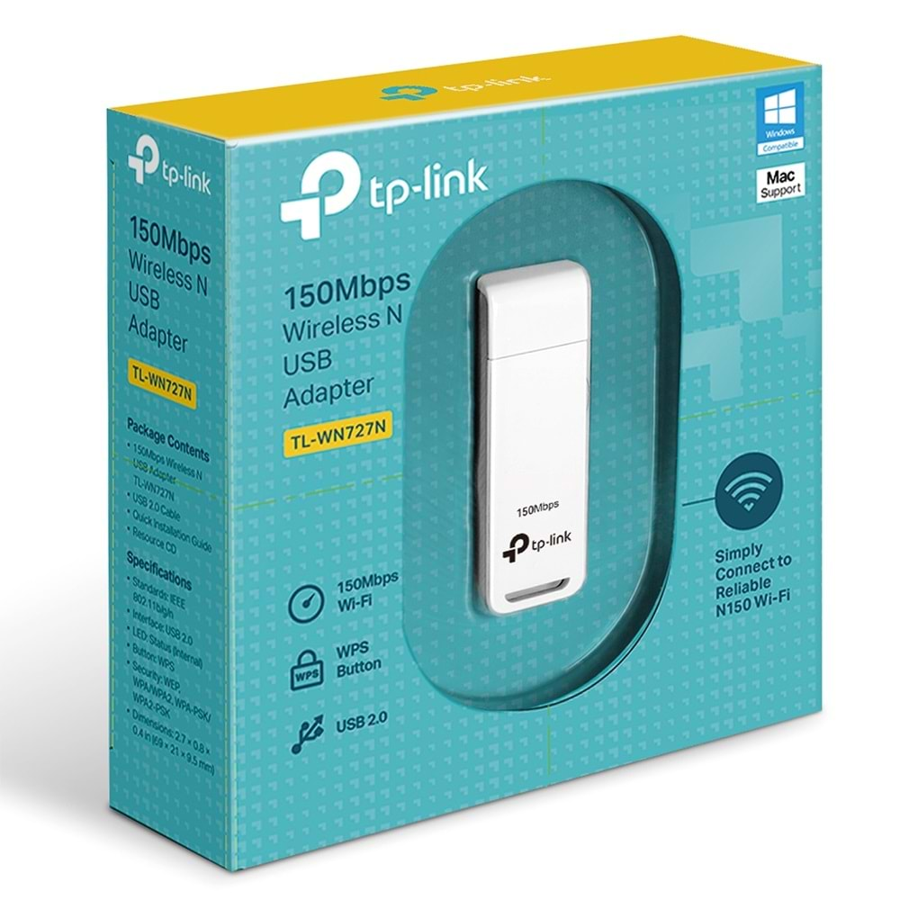 TP-LINK TL-WN727N 150Mbps KABLOSUZ USB ADAPTÖR