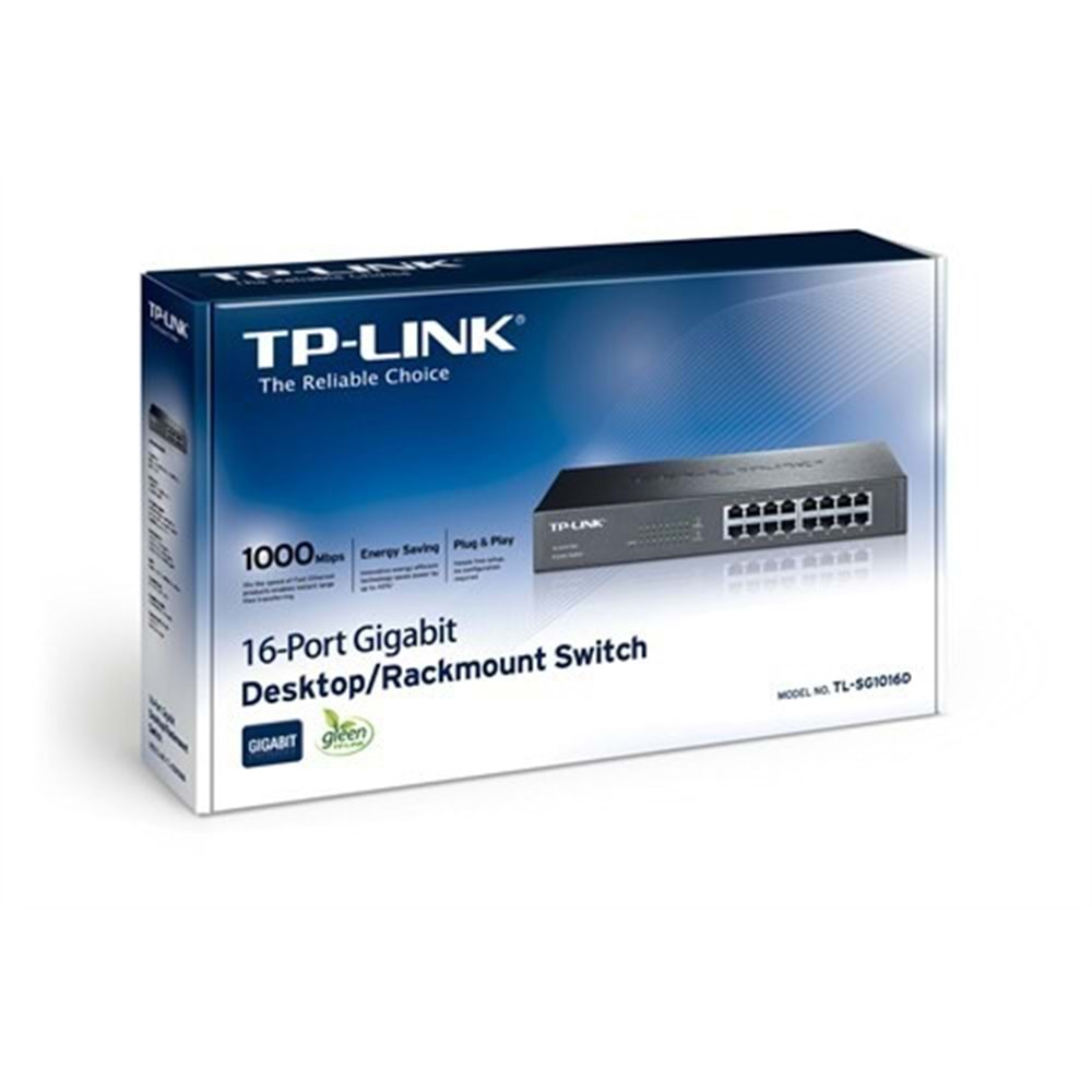 TP-LINK SG1016D 16 PORT 10/100/1000 GIGABIT Desktop/Rackmount SWITCH HUB