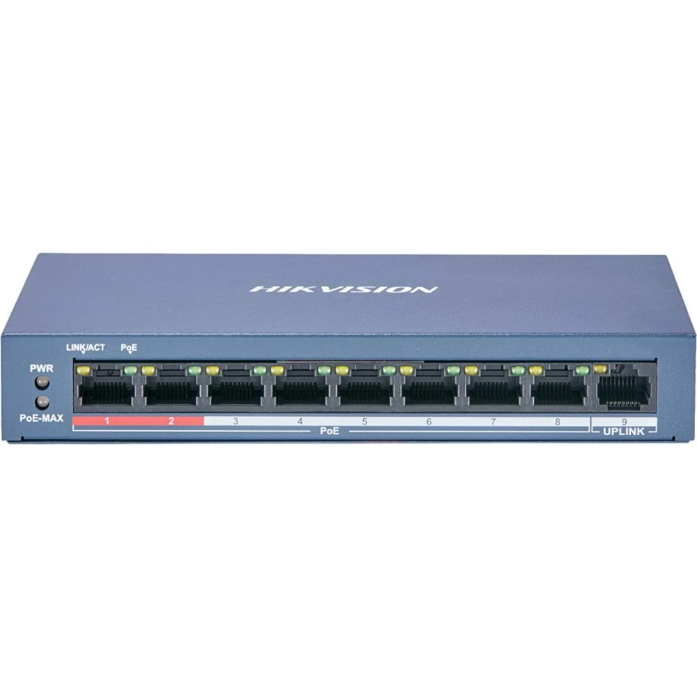 Hikvision DS-3E0109P-E/M(B) 8 x 100Mbps PoE Port + 1 × 100 Mbps Ethernet port SWITCH HUB