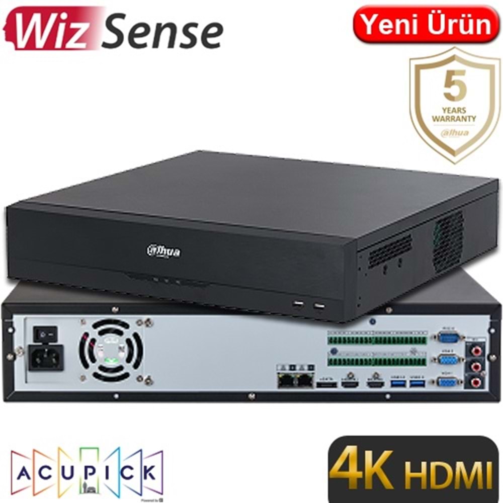 DAHUA NVR5864-EI 64 Kanal 4K 8x20TB AcuPick WizSense NVR Kayıt Cihazı