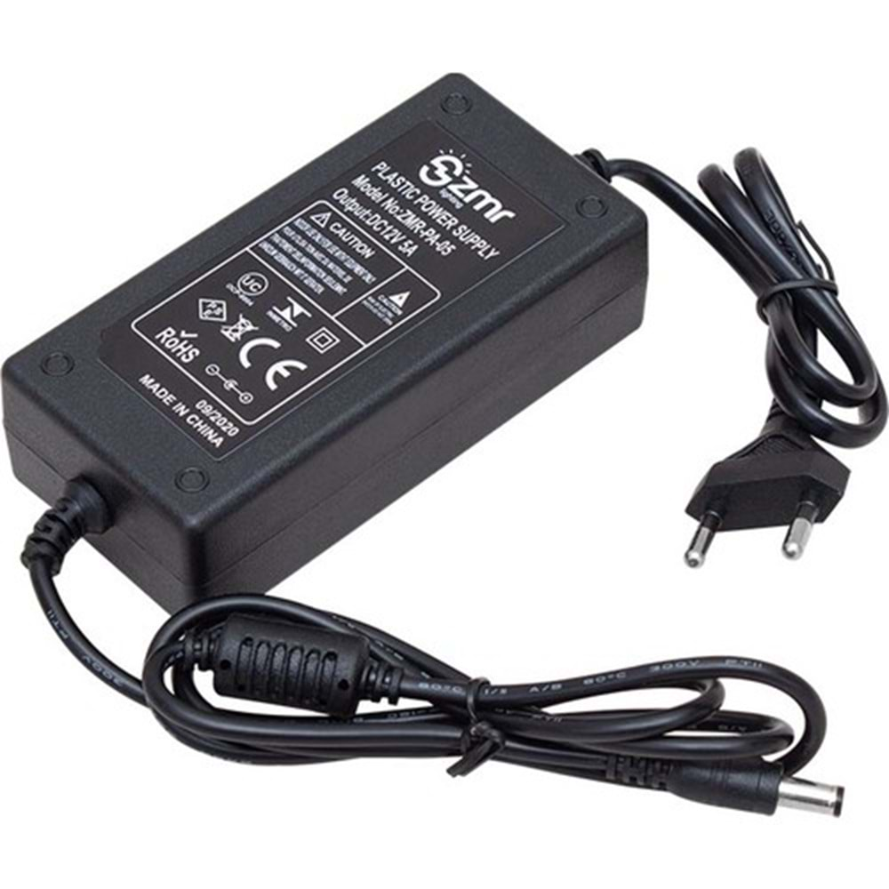 ÖZMR LİGHTİNG ZMR-PA-05 PLASTIC POWER SUPPLY (12V 5A ) ADAPTÖR-