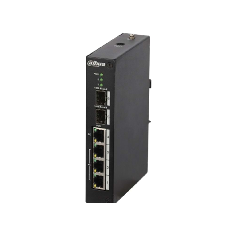 DAHUA PFS4206-4P-120 4 Kanal PoE Yönetilebilir Switch ( 3FE PoE +1GE PoE +2GE SFP )