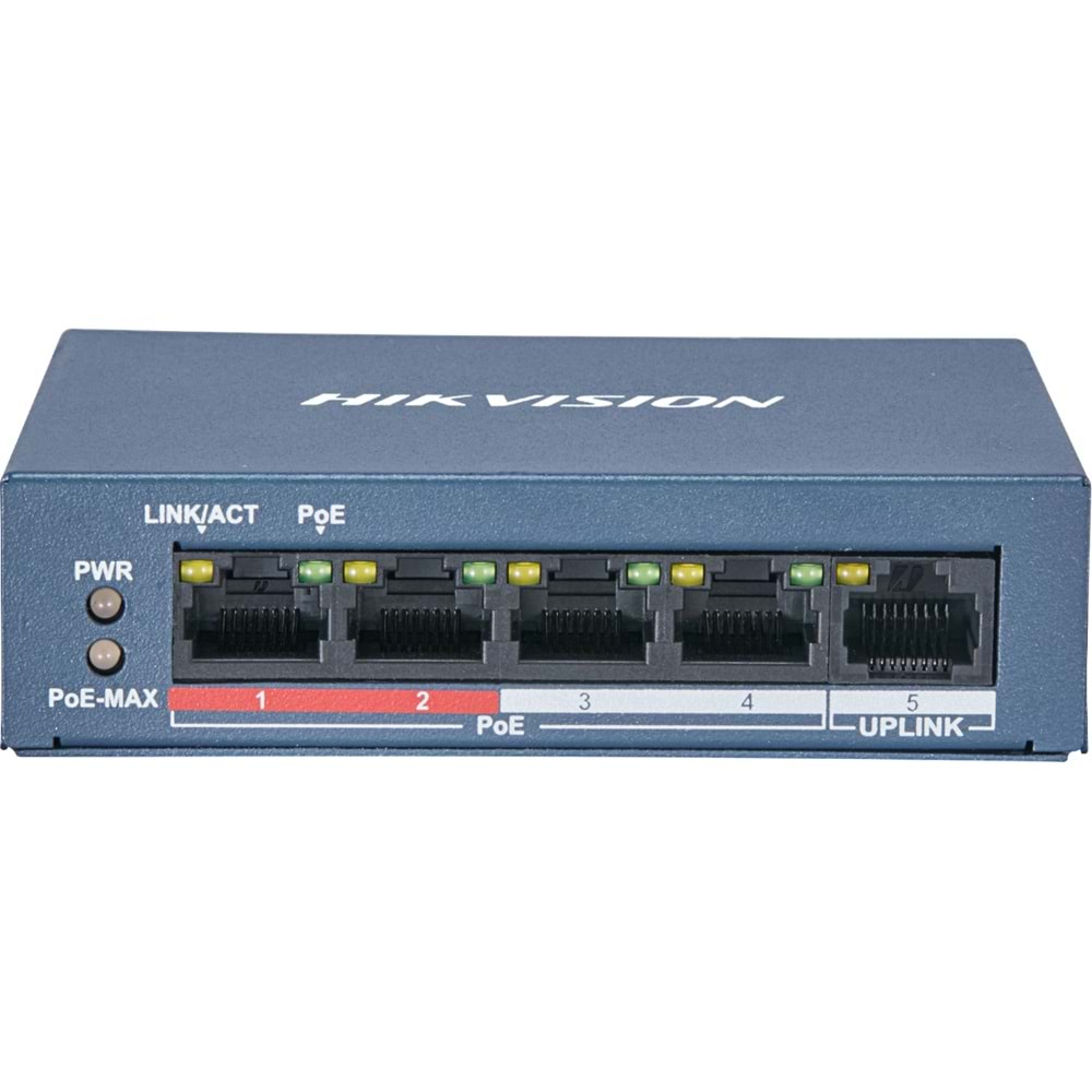 5 Port Yönetilemez PoE Switch (58W) (DS-3E0105P-E)