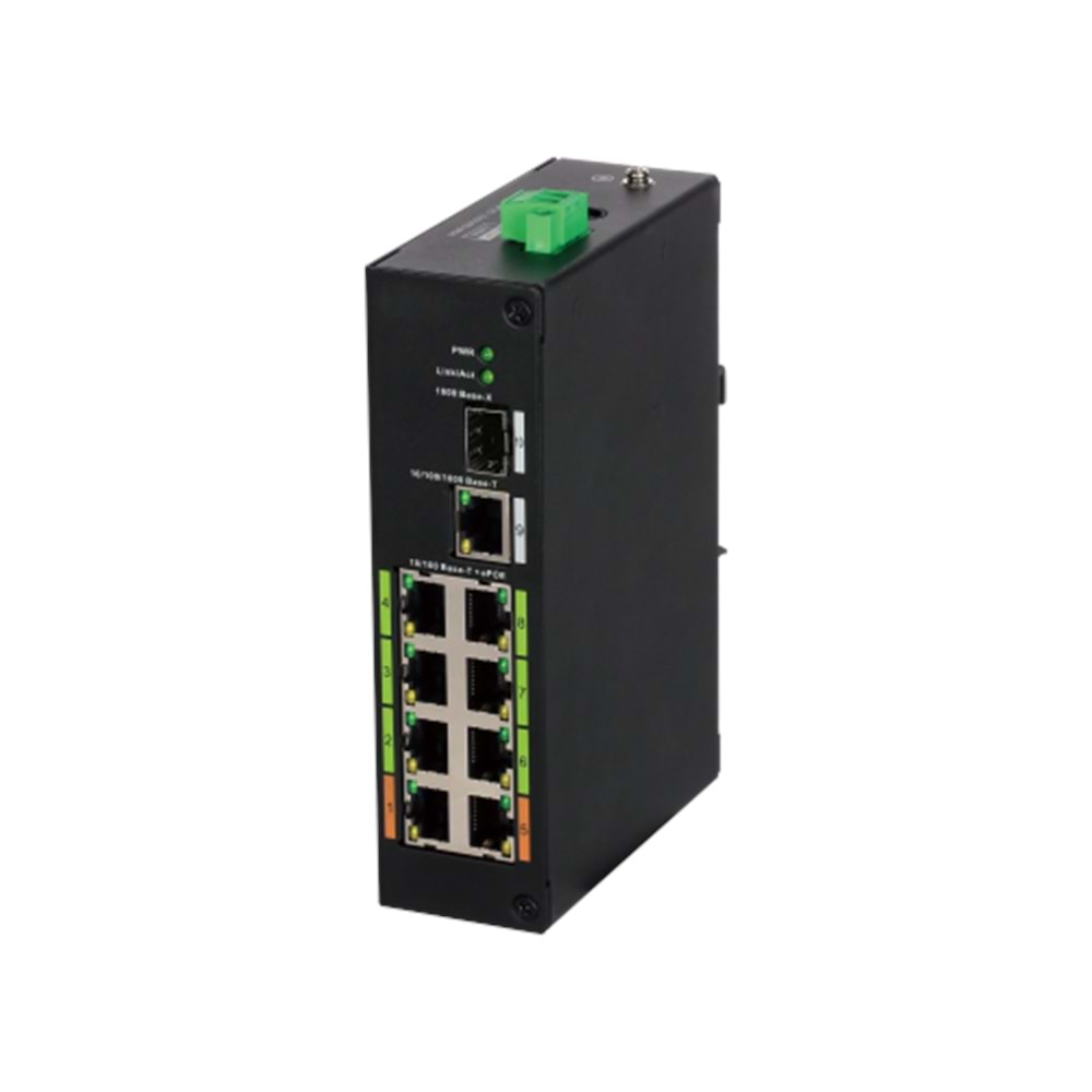 DAHUA LR2110-8ET-120 8 Kanal Yönetilebilir ePoE Switch ( 8 e-PoE +1 GE+1GE SFP)