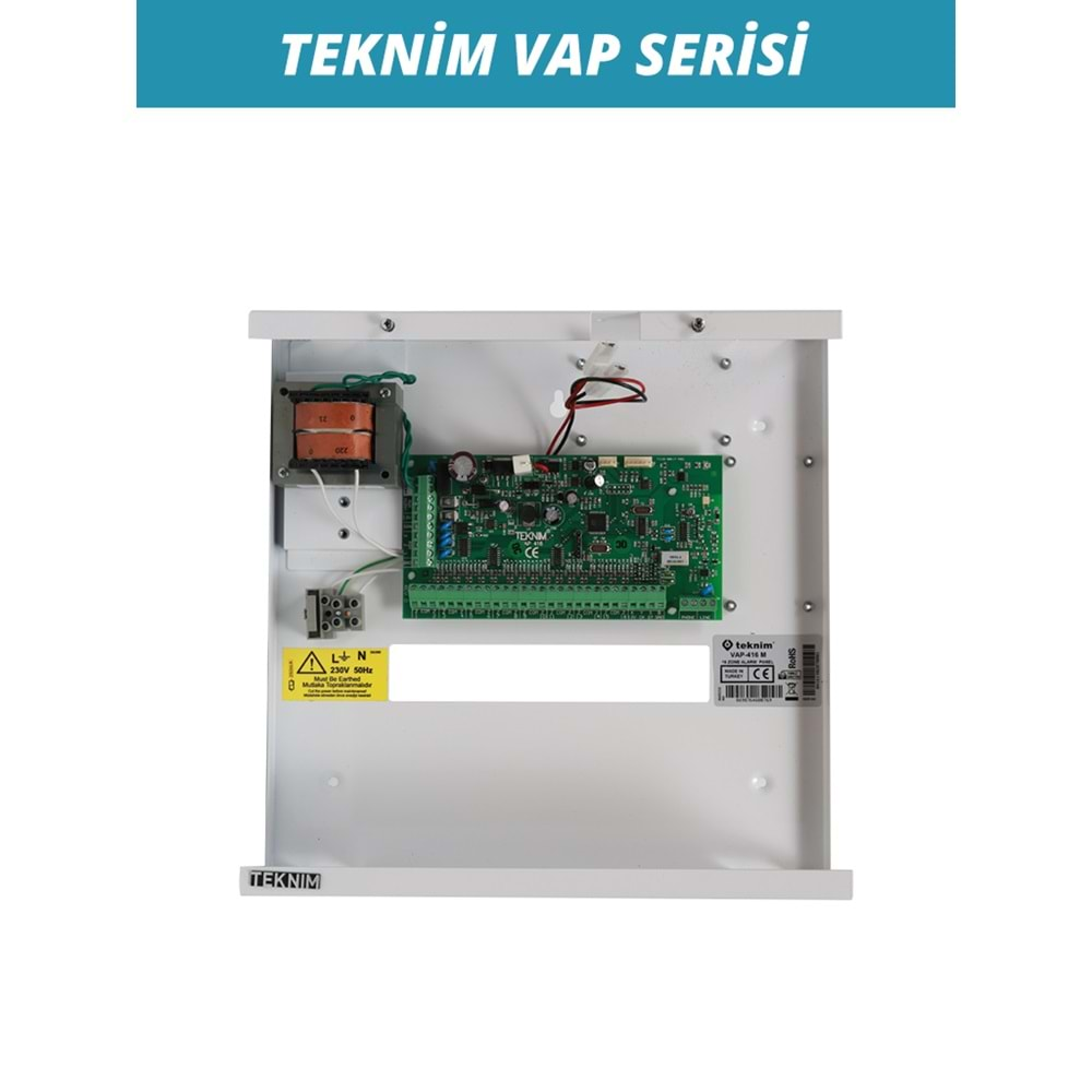 VAP-416M 16 ZONLU PSTN Lİ ALARM PANELİ, KEYPAD HARİÇ