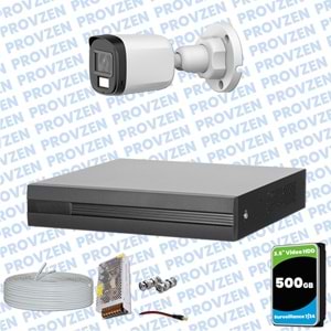 Provzen Dahua 1 Kameralı Full HD Fullcolor Mikrofonlu Güvenlik Kamerası