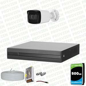 Provzen Dahua 1 Kameralı Full HD 40 Metre Gece Görüşlü Güvenlik Kamerası