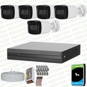 Provzen Dahua 5 Kameralı Full HD 40 Metre Gece Görüşlü Güvenlik Kamerası