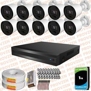 Provzen Rivo 10 Kameralı Geniş Açı Gece Görüşlü Güvenlik Kamerası
