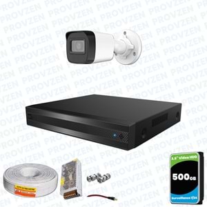 Provzen Hikvision RV 1 Kameralı Full HD Geniş Açı Güvenlik Kamerası 500GB