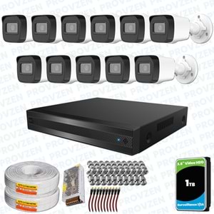 Provzen Hikvision RV 11 Kameralı Full HD Geniş Açı Güvenlik Kamerası 1TB