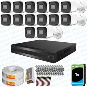 Provzen Hikvision RV 14 Kameralı Full HD Geniş Açı Güvenlik Kamerası 1TB