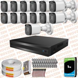 Provzen Rivo Dahua 13 Kameralı Full HD Güvenlik Kamerası 1tb hdd