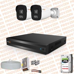 Provzen Rivo 2 Kameralı Full HD ColorVu & Ses Kayıtlı Güvenlik Kamerası