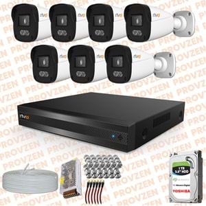 Provzen Rivo 7 Kameralı Full HD ColorVu & Ses Kayıtlı Güvenlik Kamerası