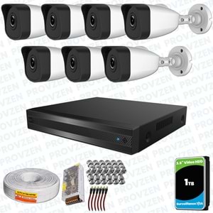Provzen RV HiLook 7 Kameralı Full HD Geniş Açı Güvenlik Kamerası