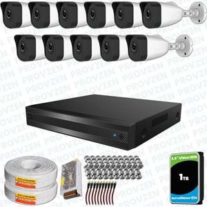 Provzen RV HiLook 11 Kameralı Full HD Geniş Açı Güvenlik Kamerası
