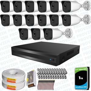 Provzen RV HiLook 15 Kameralı Full HD Geniş Açı Güvenlik Kamerası