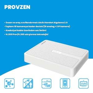 Provzen HiLook 12 Kameralı Full HD ColorVu Mikrofonlu Güvenlik Kamerası Olay Anında bildirim