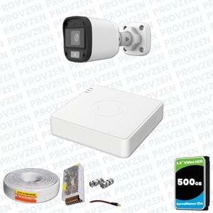 Provzen UNV Full HD 1 Kamera Renkli Gece Görüş Mikrofonlu Olay Anında bildirim