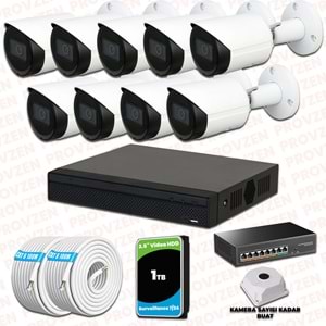 Provzen Dahua 9 Kameralı IP 1080P Gece Görüşlü Güvenlik Kamerası