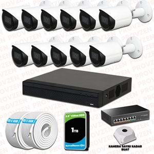 Provzen Dahua 11 Kameralı IP 1080P Gece Görüşlü Güvenlik Kamerası