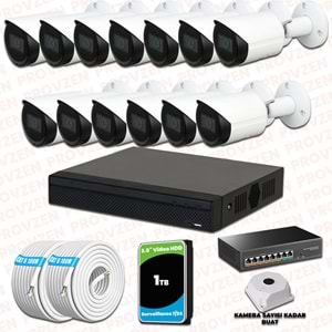 Provzen Dahua 13 Kameralı IP 1080P Gece Görüşlü Güvenlik Kamerası