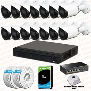 Provzen Dahua 14 Kameralı IP 1080P Gece Görüşlü Güvenlik Kamerası