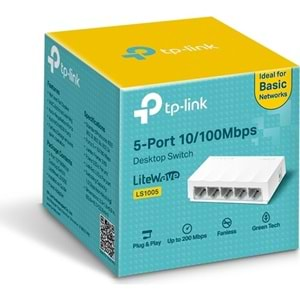 TP-LINK LS1005 5 PORT 10/100 YONETILEMEZ SWITCH HUB