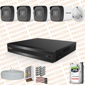 PROVZEN HİKVİSİON RV 4 KAMERA GÜVENLİK KAMERASI 500 GB HDD