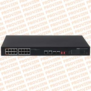 PROVZEN DAHUA PFS3218-16ET-135 16 Port 10/100 135W POE + 2x SFP Yönetilemez Switch