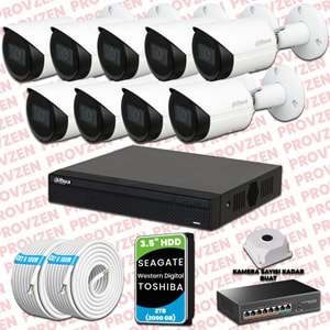 PROVZEN DAHUA 9 KAMERALI İP KAMERA SETİ 1440P GECE GÖRÜŞLÜ