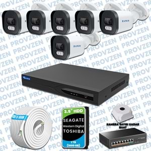 PROVZEN ZANUO 6 KAMERALI İP KAMERA SETİ 1080P MİKROFONLU