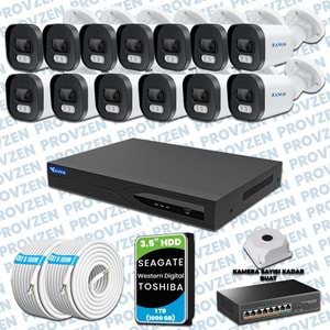PROVZEN ZANUO 13 KAMERALI İP KAMERA SETİ 1080P MİKROFONLU