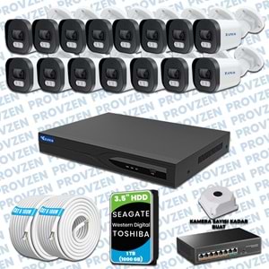 PROVZEN ZANUO 15 KAMERALI İP KAMERA SETİ 1080P MİKROFONLU