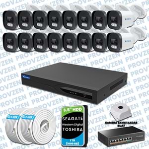 PROVZEN ZANUO 16 KAMERALI İP KAMERA SETİ 1080P MİKROFONLU