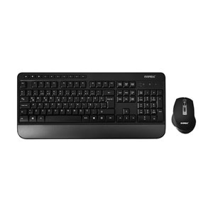 EVEREST KM-5300 Siyah Kablosuz Q Multimedia Klavye + Mouse Set