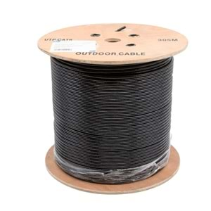 HERZ CAT6 OUTDOOR SİYAH 23 AWG 305 METRE KABLO -