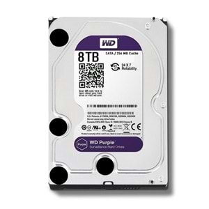 8 TB WESTERNDIJITAL WD82PURZ Purple 7X24 3.5 inç 5400 Rpm HARDDİSK 3TB/HDD 7/24