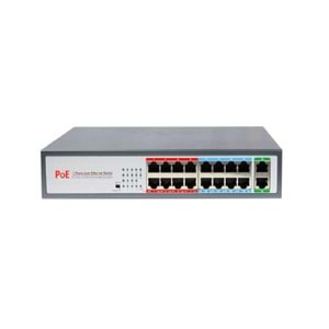 16PORT SWP-POE31016PL POE +2SFP 250W SWİTCH GİGABİT