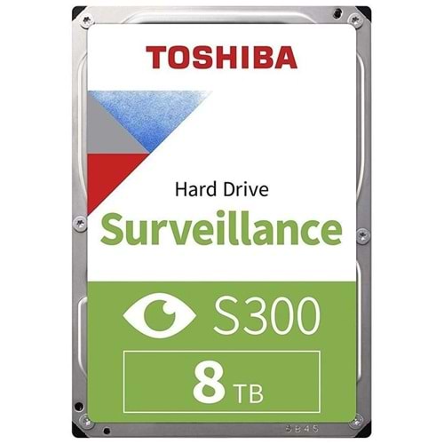 TOSHIBA HDWT380UZSVA S300 PRO 8TB 7200RPM SATA3 256MB 7/24 Güvenlik Sabit Disk